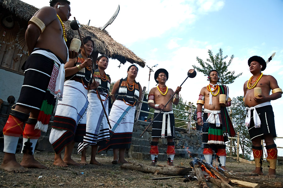  Angami naga performance at the Hornbill festival   Kohima